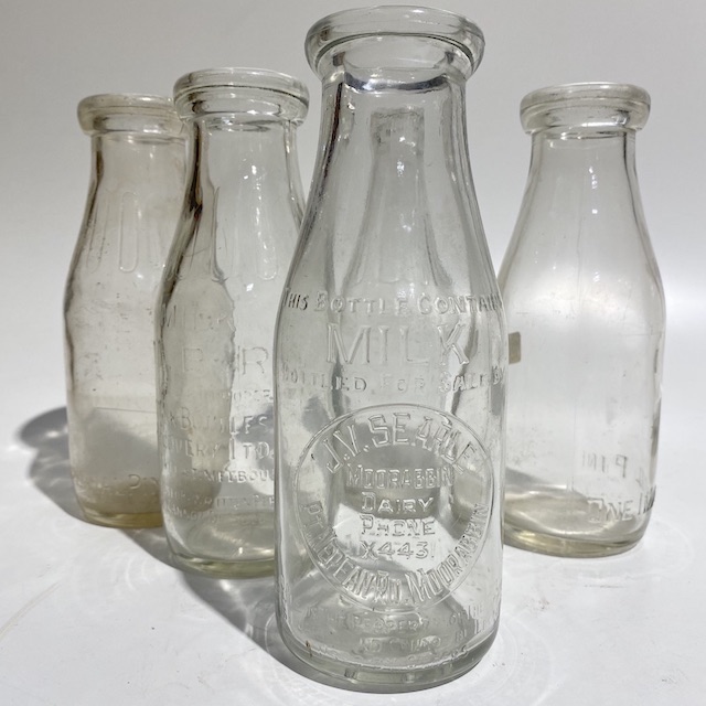 MILK BOTTLE, Pint Glass (Thick)